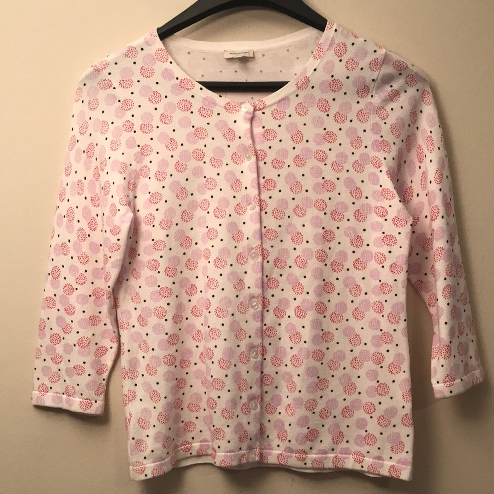 TALBOTS DOTS CARDIGAN - S - NEW - Picture 3 of 8